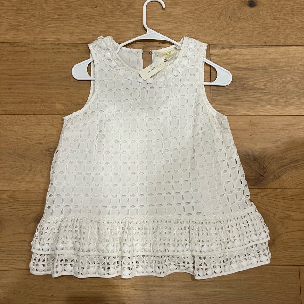NWT Maeve Eyelet Peplum Top Small